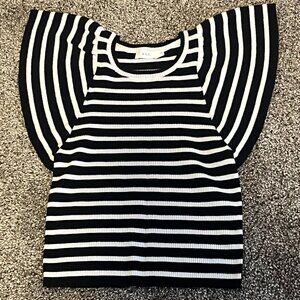 ALC Striped Cropped Blouse